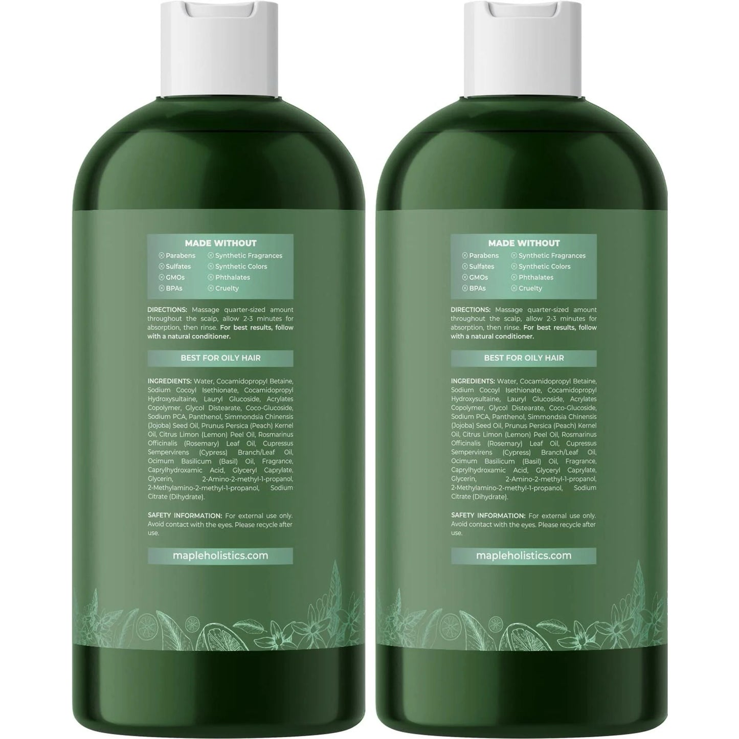 Degrease Shampoo for Oily Hair Care - Clarifying Shampoo for Oily Hair and Oily Scalp Care - Deep Cleansing Shampoo for Greasy Hair and Scalp Cleanser for Build up with Essential Oils for Hair 2 Pack