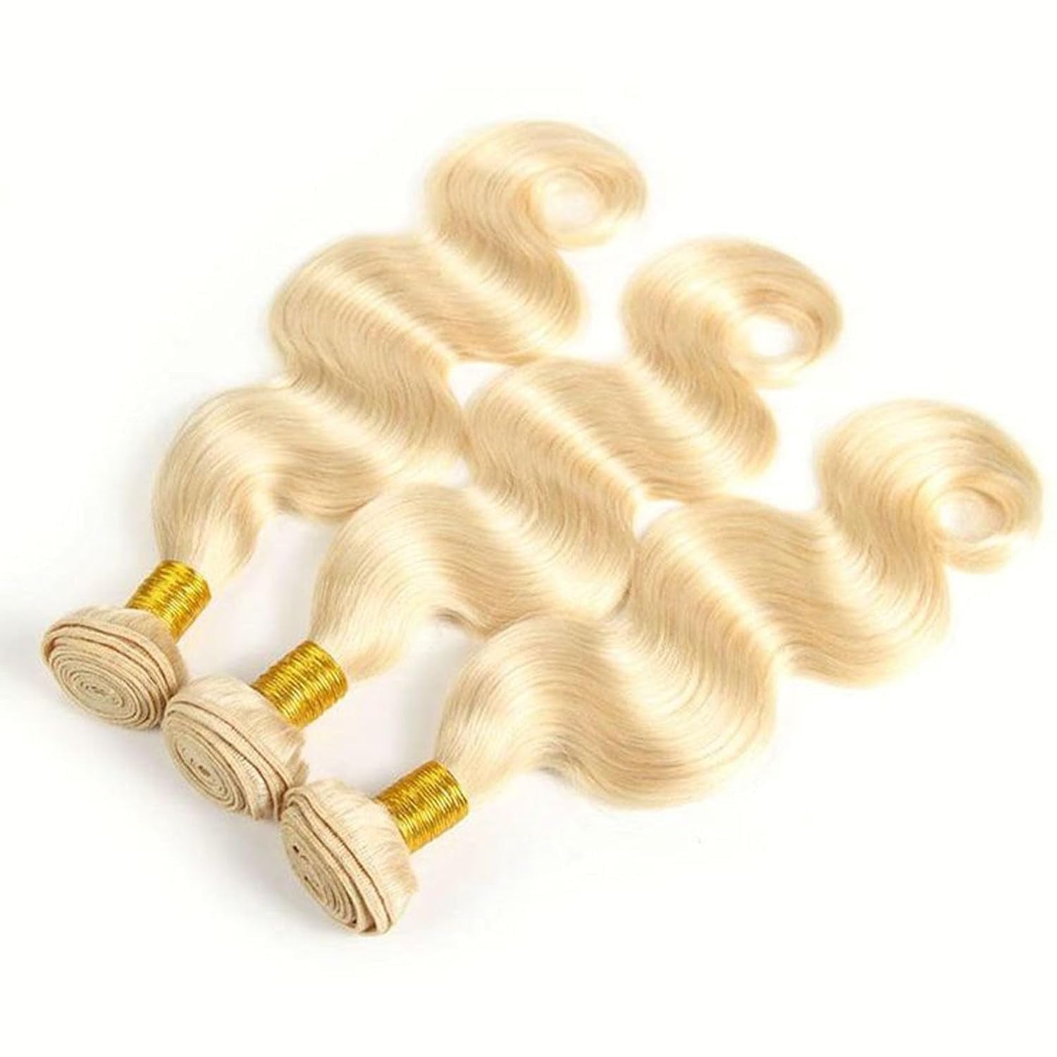 613 Blonde Human Hair Bundles Body Wave Hair Bundles 24 26 28Inch Brazilian 613 Body Wave Bundles Human Hair Body Wave Human Hair Bundles (613-BB-24 26 28)